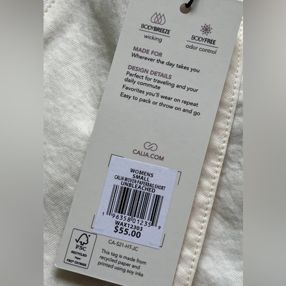 CALIA - Journey Collection High Rise Paper-bag Shorts - Picture 8 of 10